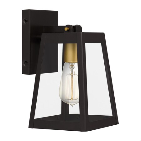 Quoizel Amberly Grove 1-Light Western Bronze Outdoor Wall Lantern AMBL8405WT